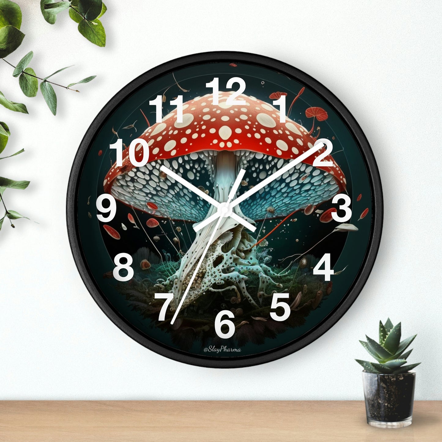 Amanita Dreams Wall Clock #4 w/ numbers