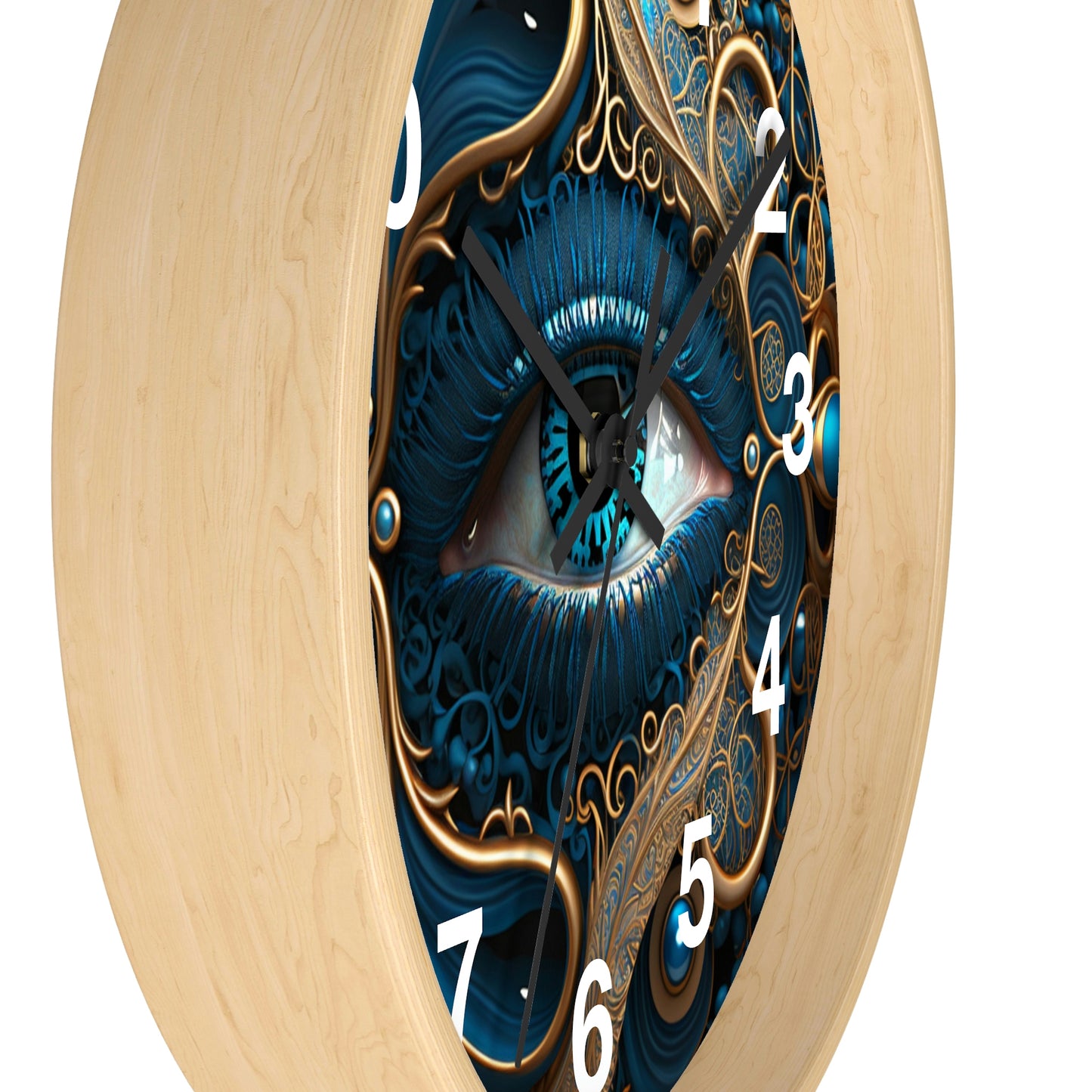 Peacock Dreamer Wall Clock #2 w/ numbers