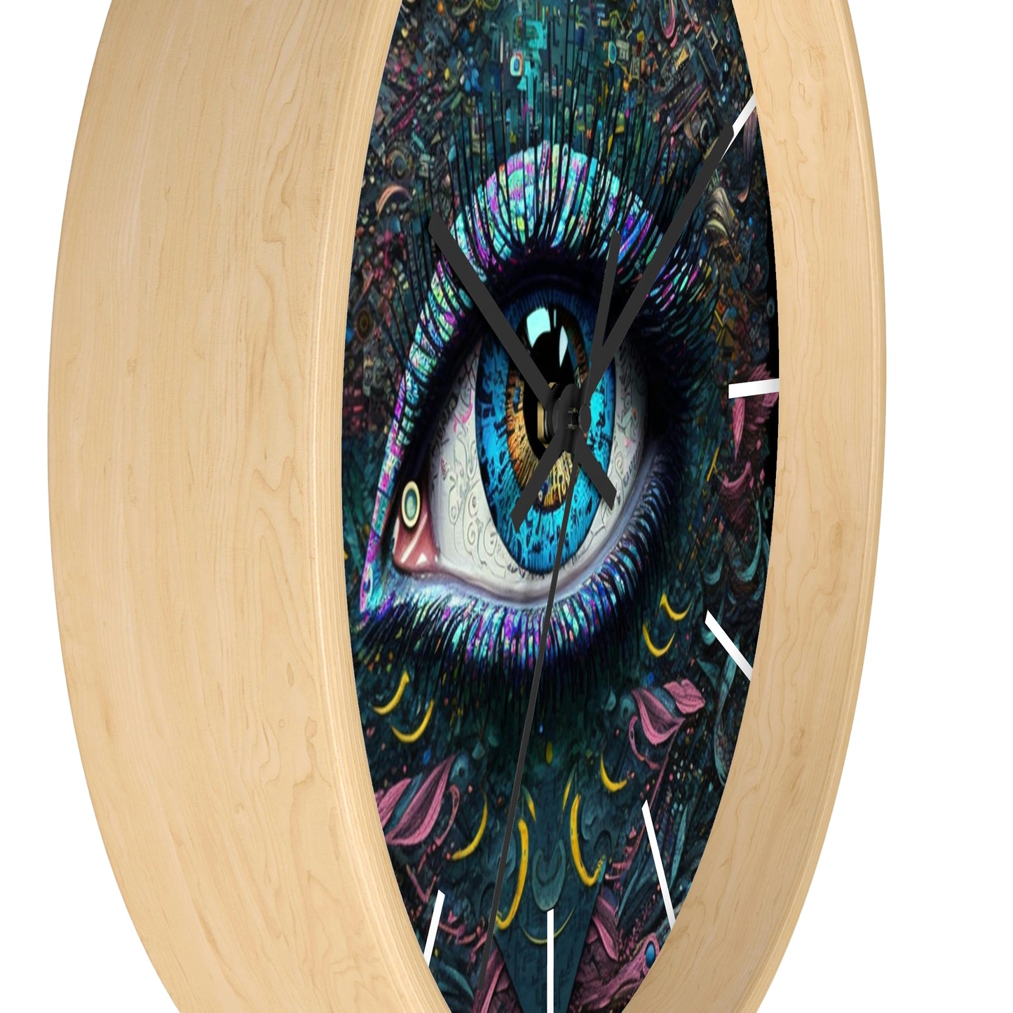 All Seeing Eye Wall Clock #1w/ lines