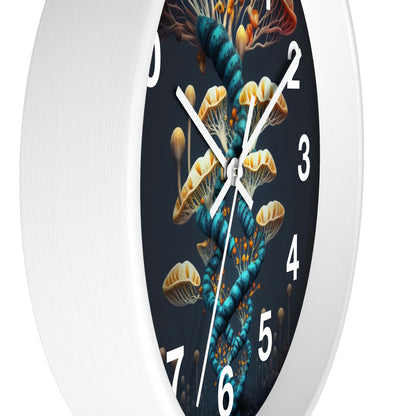 Infinite Mushroom DNA Wall Clock w/ numbers