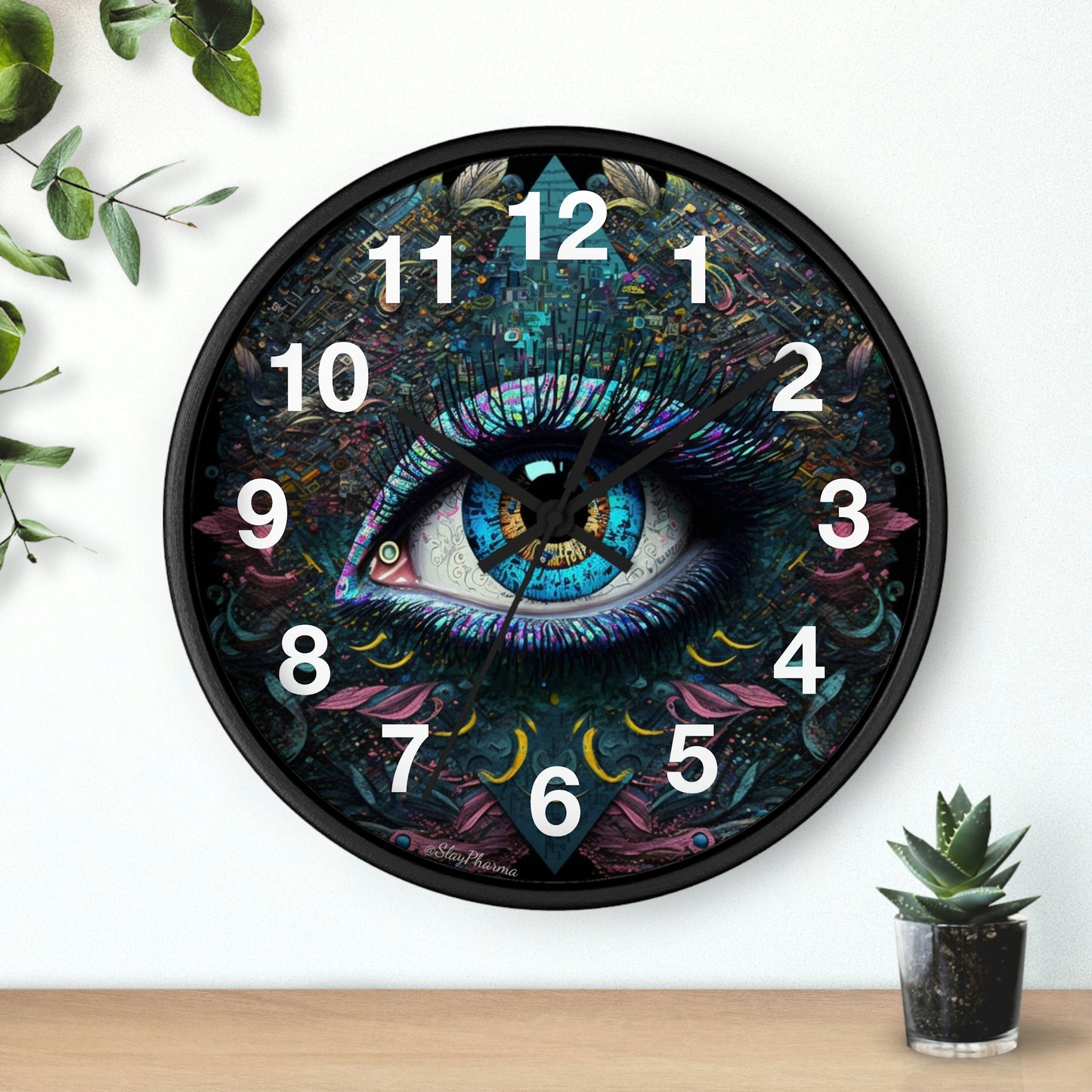 All Seeing Eye Wall Clock #1w/ numbers