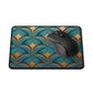 Green and Gold Scallop Pattern Mouse Pad