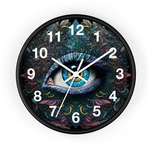 All Seeing Eye Wall Clock #1w/ numbers