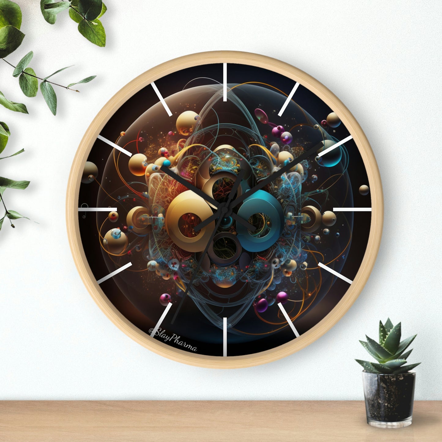 Atomic Wall Clock #4 w/ lines