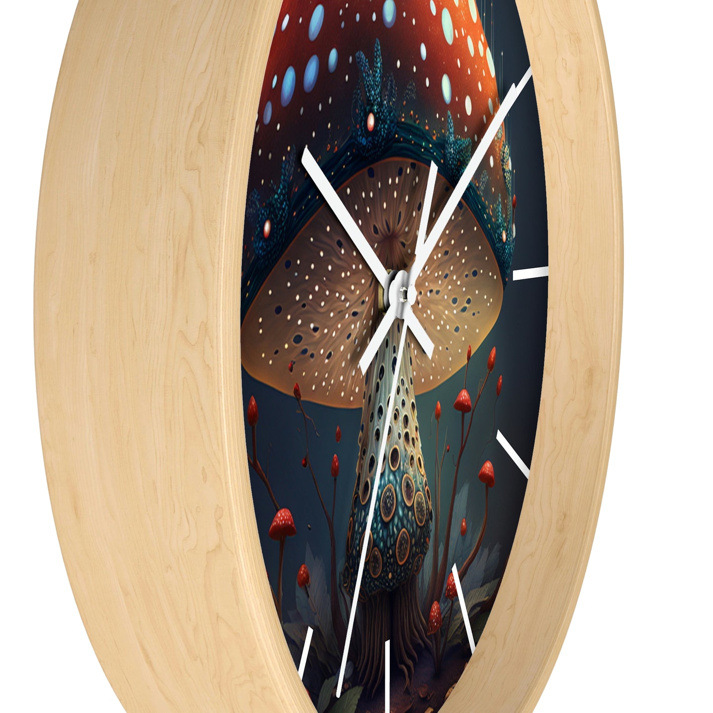 Amanita Dreams Wall Clock w/ lines