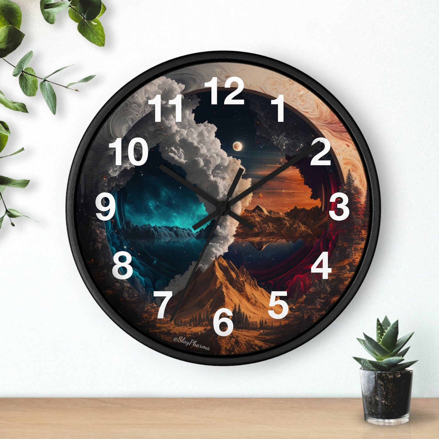 Duality Wall Clock #3 w/ numbers