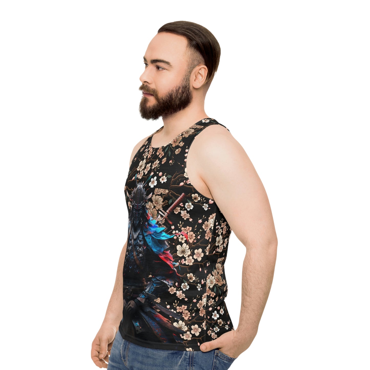 Mystic Samurai Cherry Blossom Tank Top