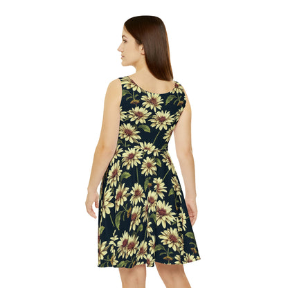 Floral Pattern Women's Skater Dress #26