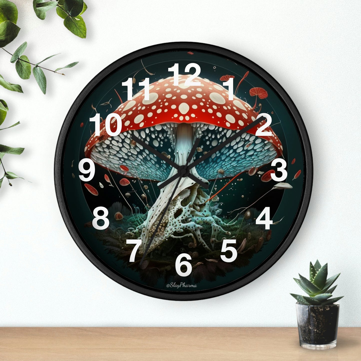 Amanita Dreams Wall Clock #4 w/ numbers