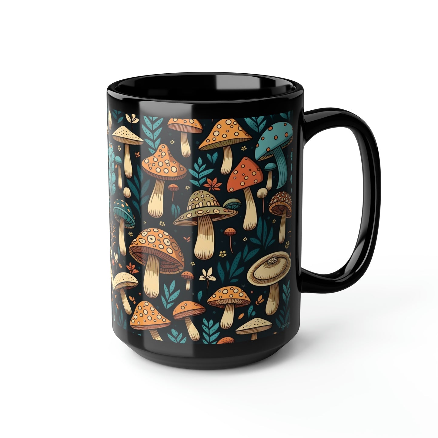 Mushroom Pattern Mug #5, 15oz