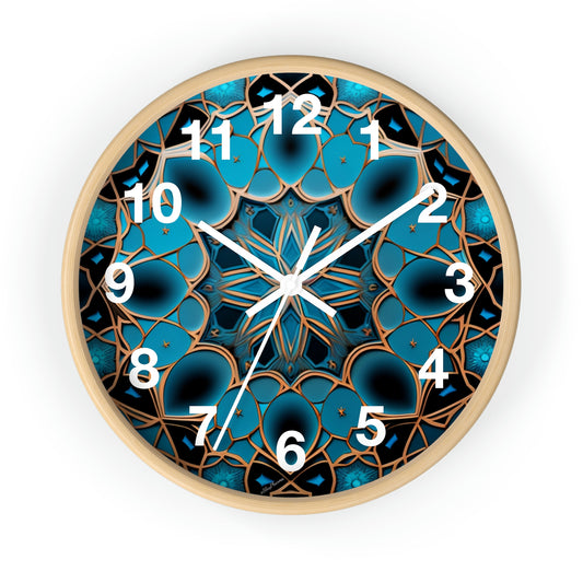 Muqarnas pattern Wall Clock #2 w/ numbers