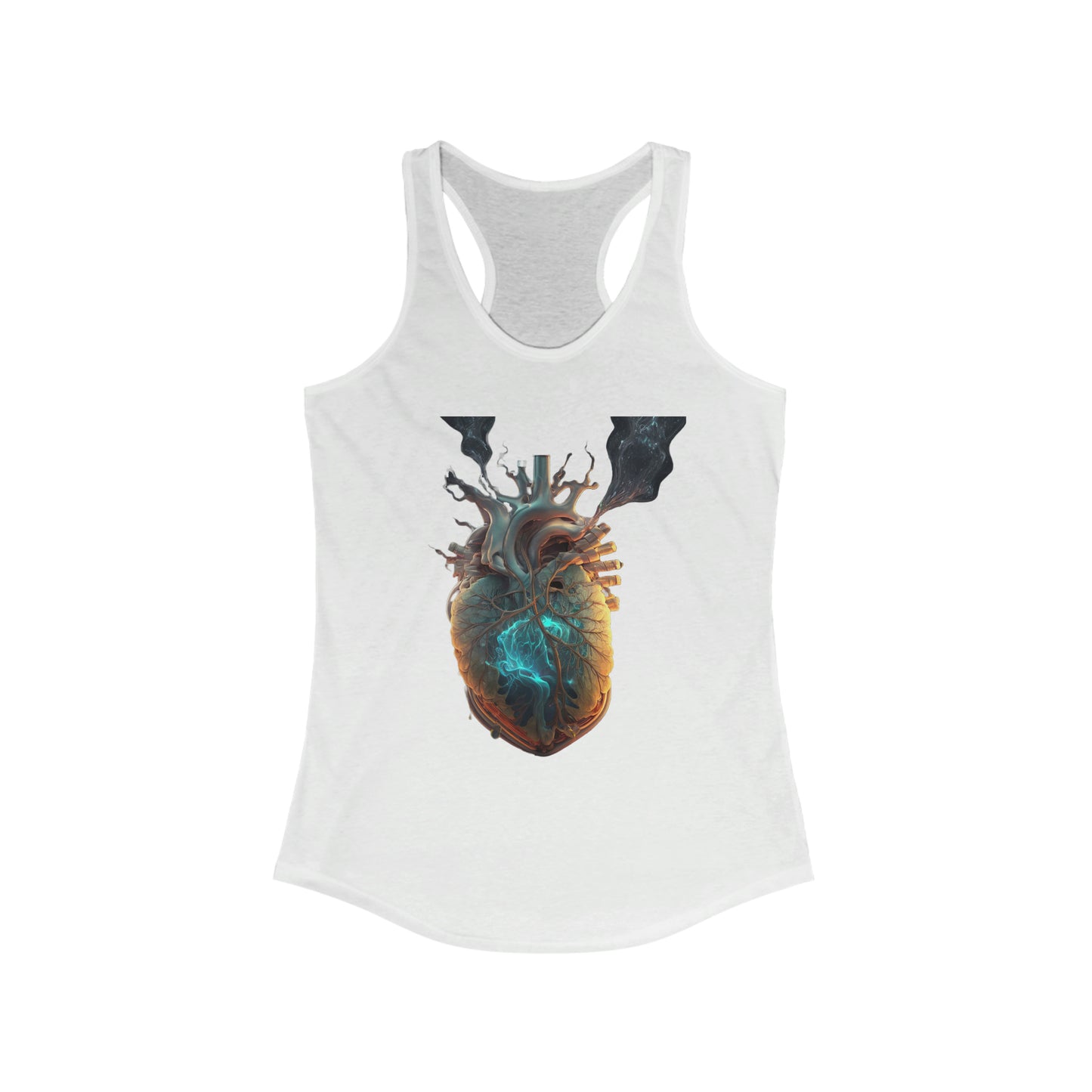 Smoking Heart  Women's Ideal Racerback Tank