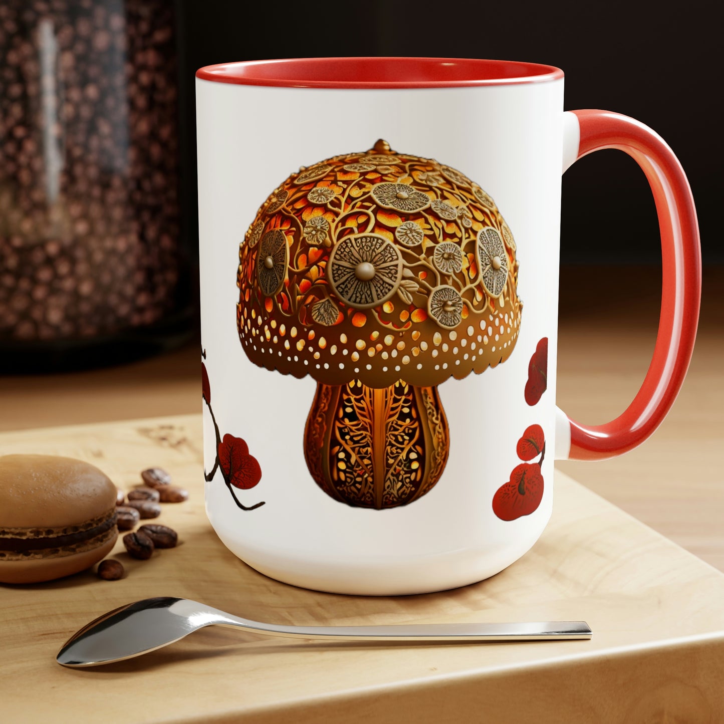 Fancy Mushroom Coffee Mug, 15oz