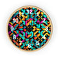 Geometric Wall Clock #2 w/ numbers