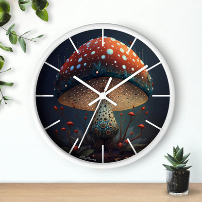 Amanita Dreams Wall Clock w/ lines