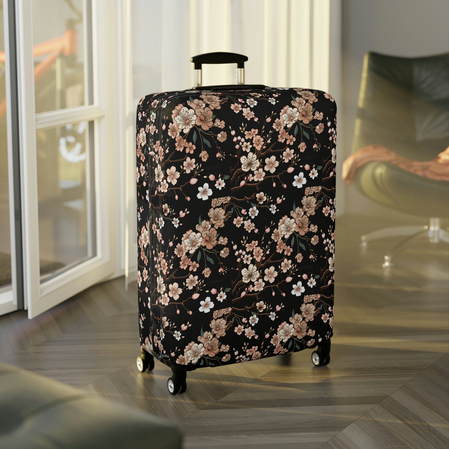 Cherry Blossom Luggage Cover