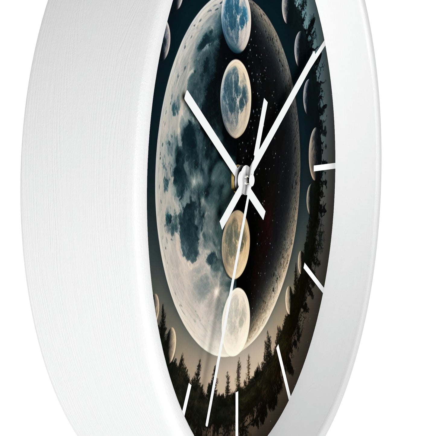 Lunar Dreams Wall Clock #2 w/ lines