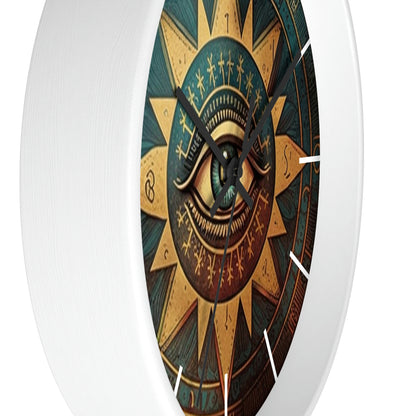 All Seeing Eye Masonic Wall Clock w/ lines