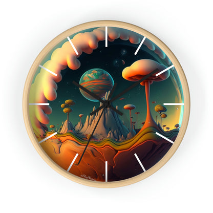 Other Worlds Wall Clock #4 w/ lines