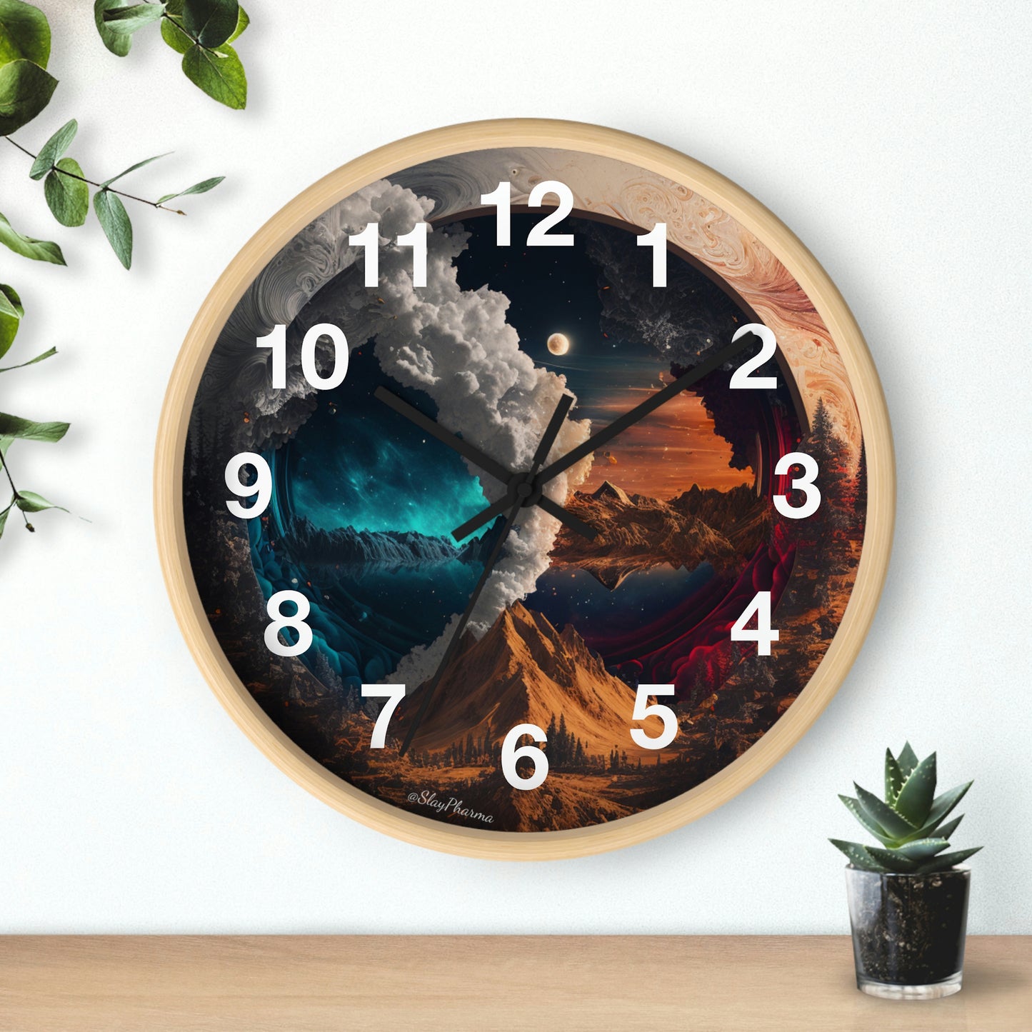 Duality Wall Clock #3 w/ numbers