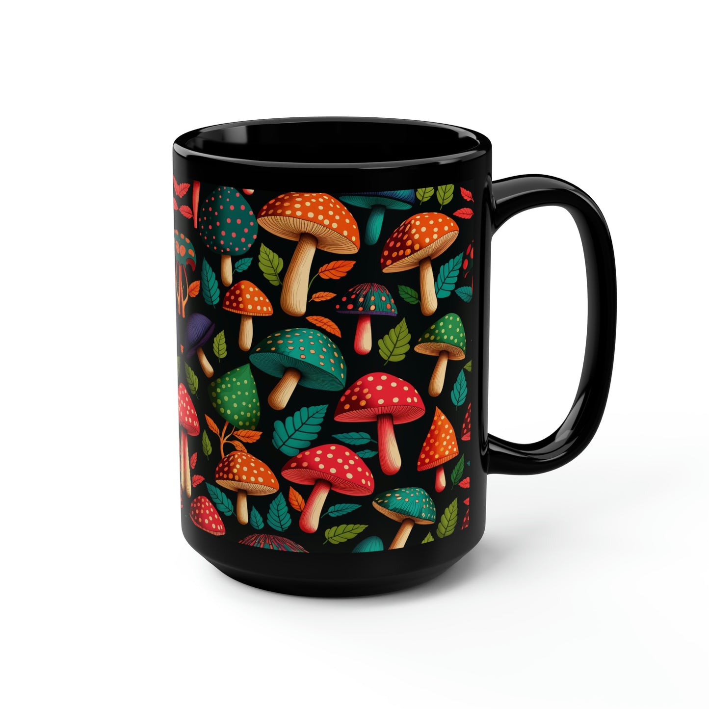 Mushroom Pattern Mug #6, 15oz