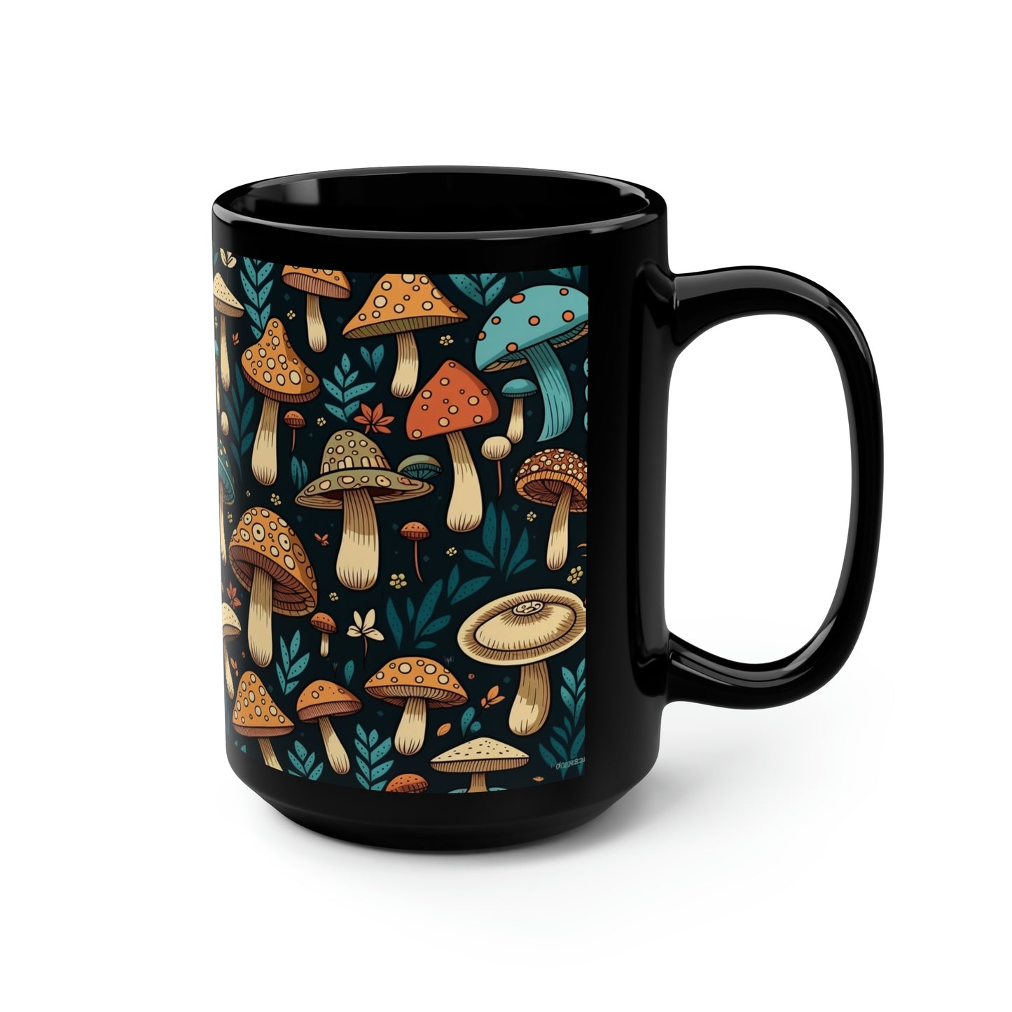 Mushroom Pattern Mug #5, 15oz