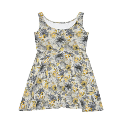 Floral Pattern Women's Skater Dress #11