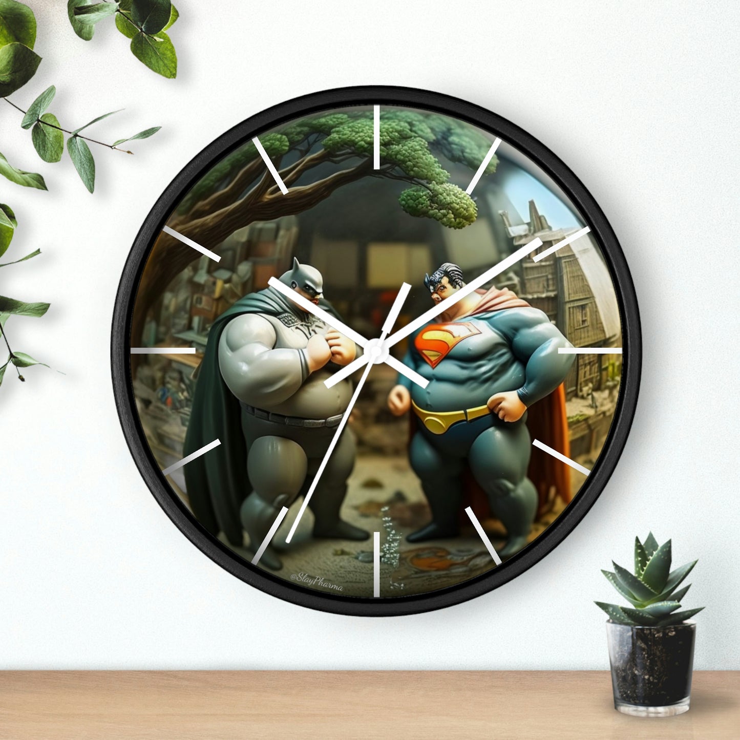 Other Worlds Wall Clock #5 w/ lines