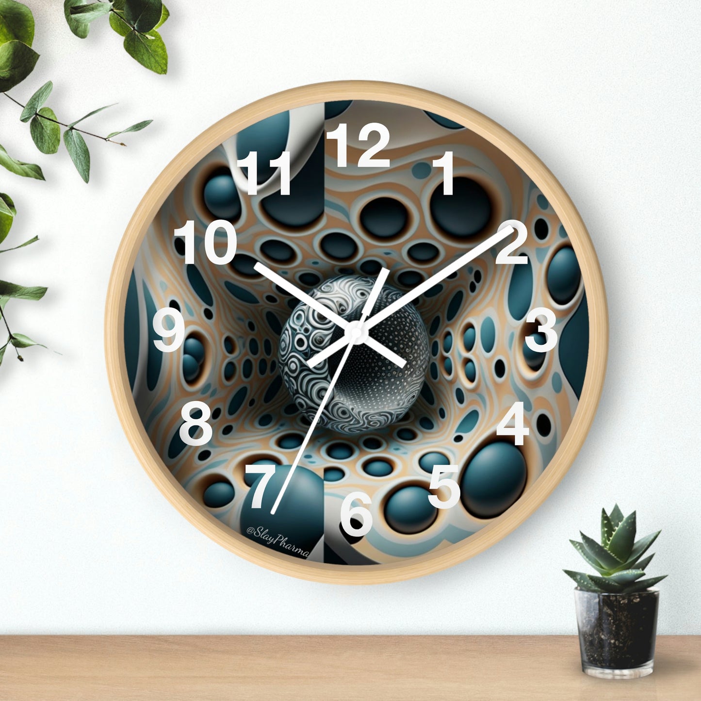 Geometric illusion Wall Clock #11 w/ numbers