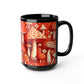 Mushroom Pattern Mug #9, 15oz