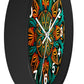 Mandala Wall Clock w/ numbers