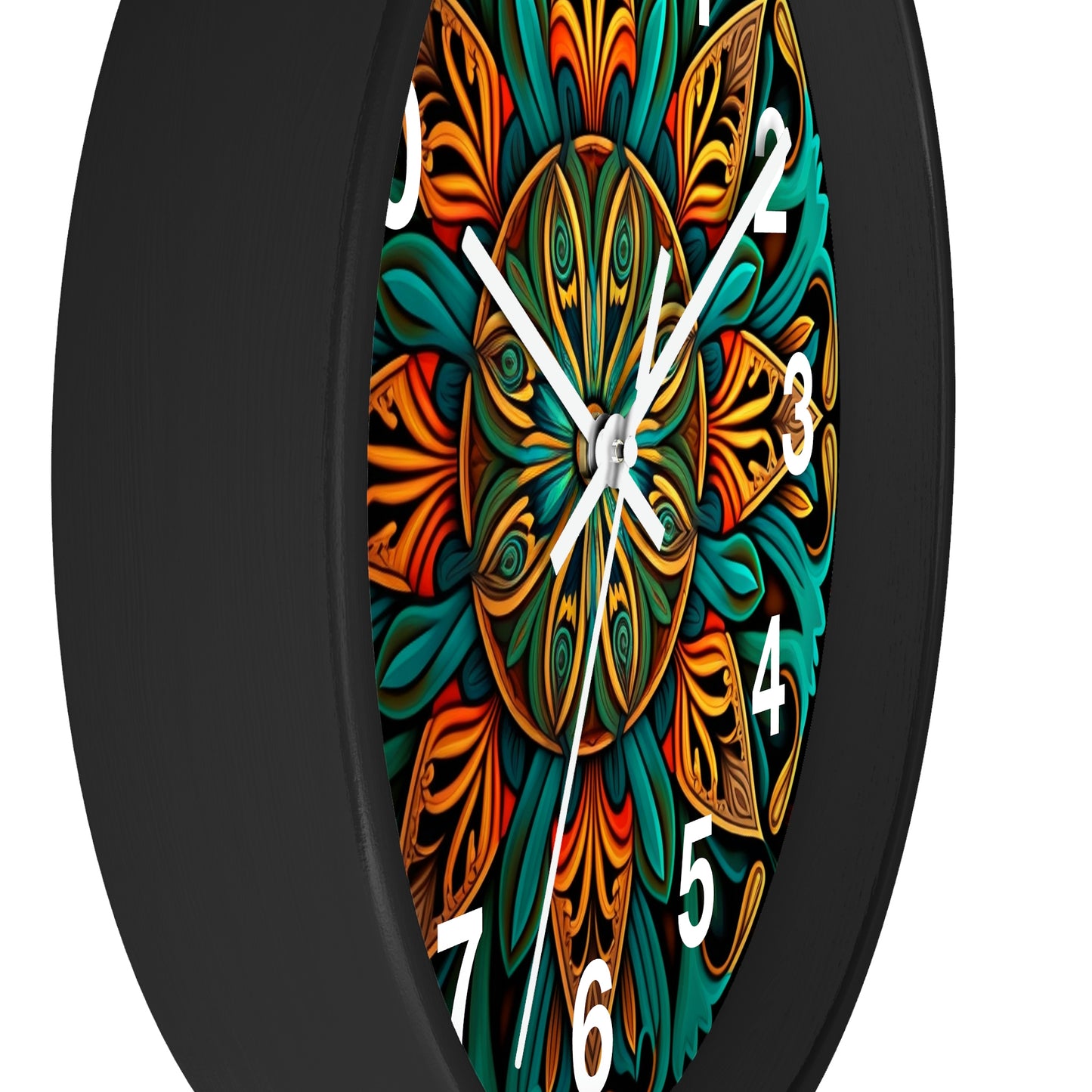 Mandala Wall Clock w/ numbers