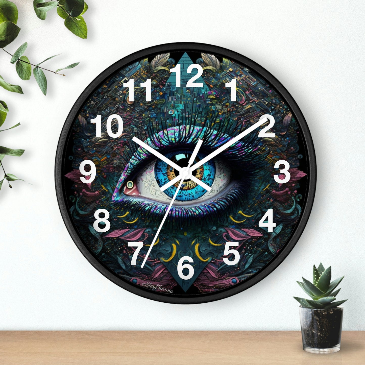 All Seeing Eye Wall Clock #1w/ numbers