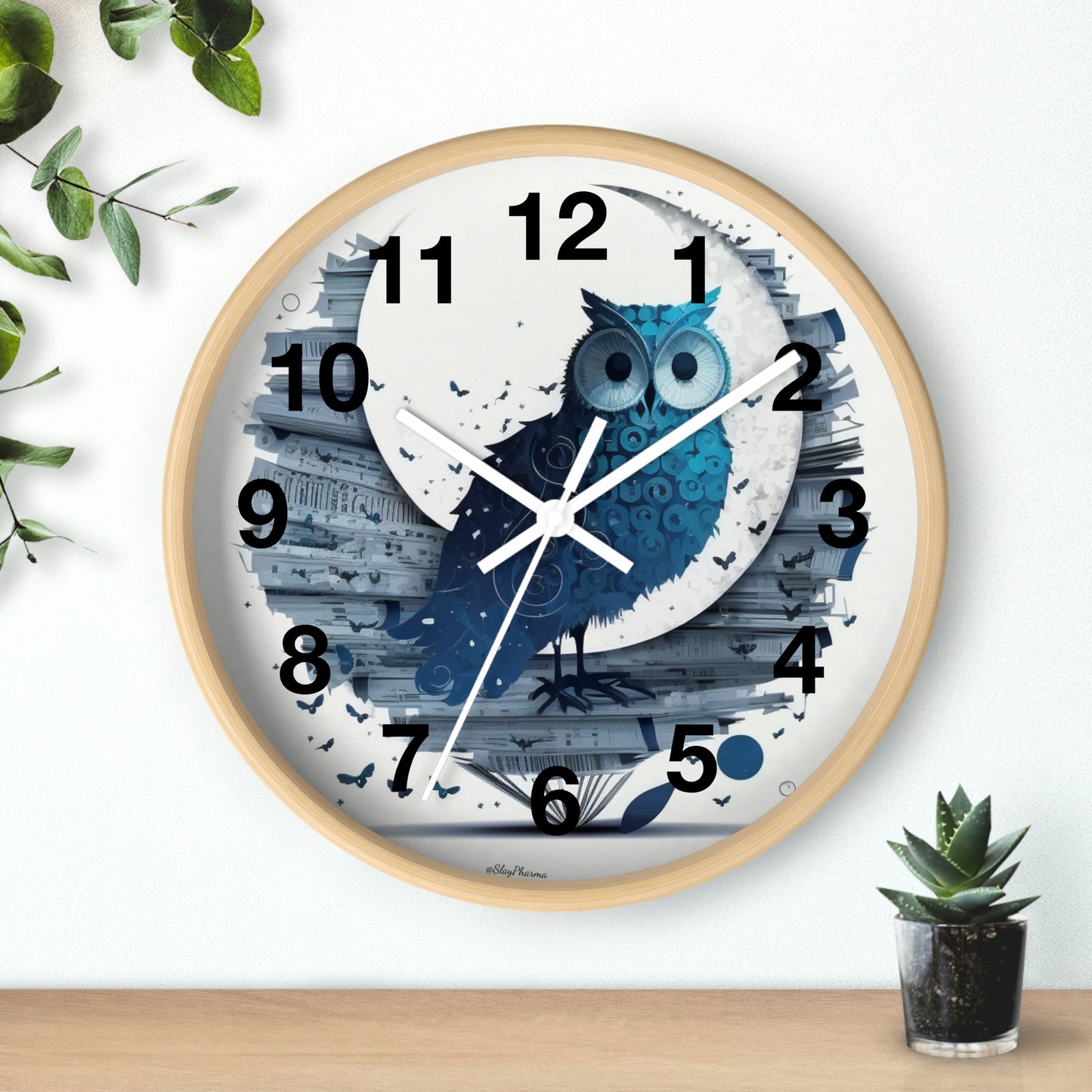 Copy of Wise Owl Wall Clock w/ numbers