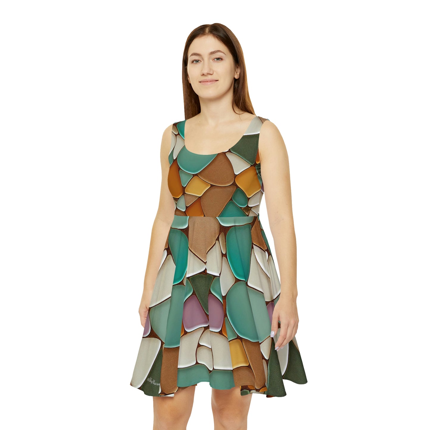 Mosaic Tile Skater Dress