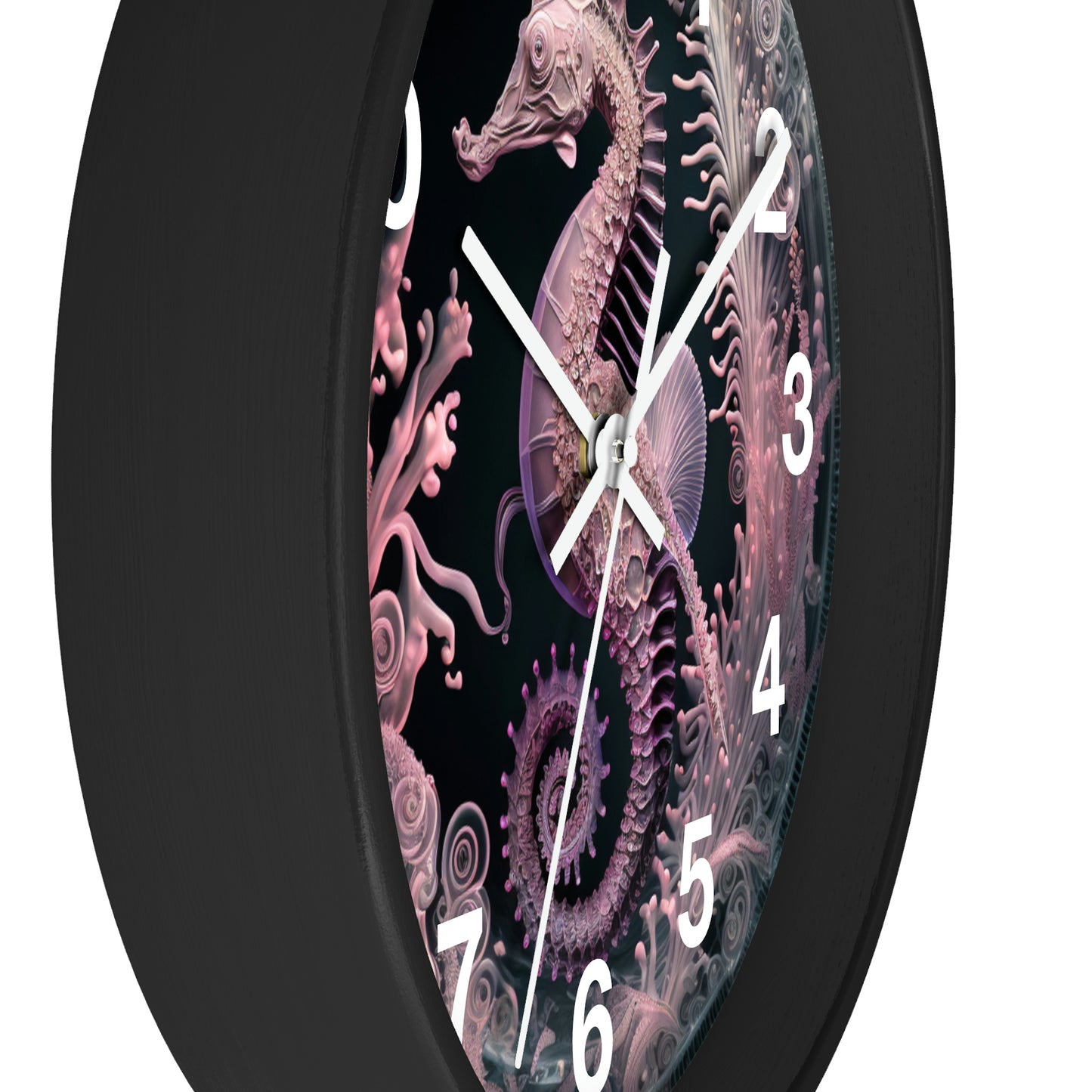 3D Seahorse Wall Clock w/ numbers