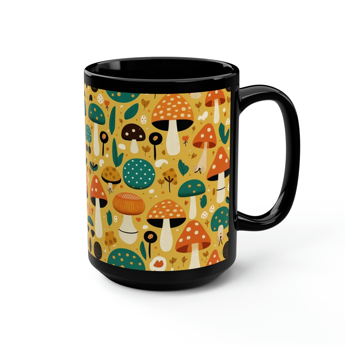 Mushroom Pattern Mug #3, 15oz