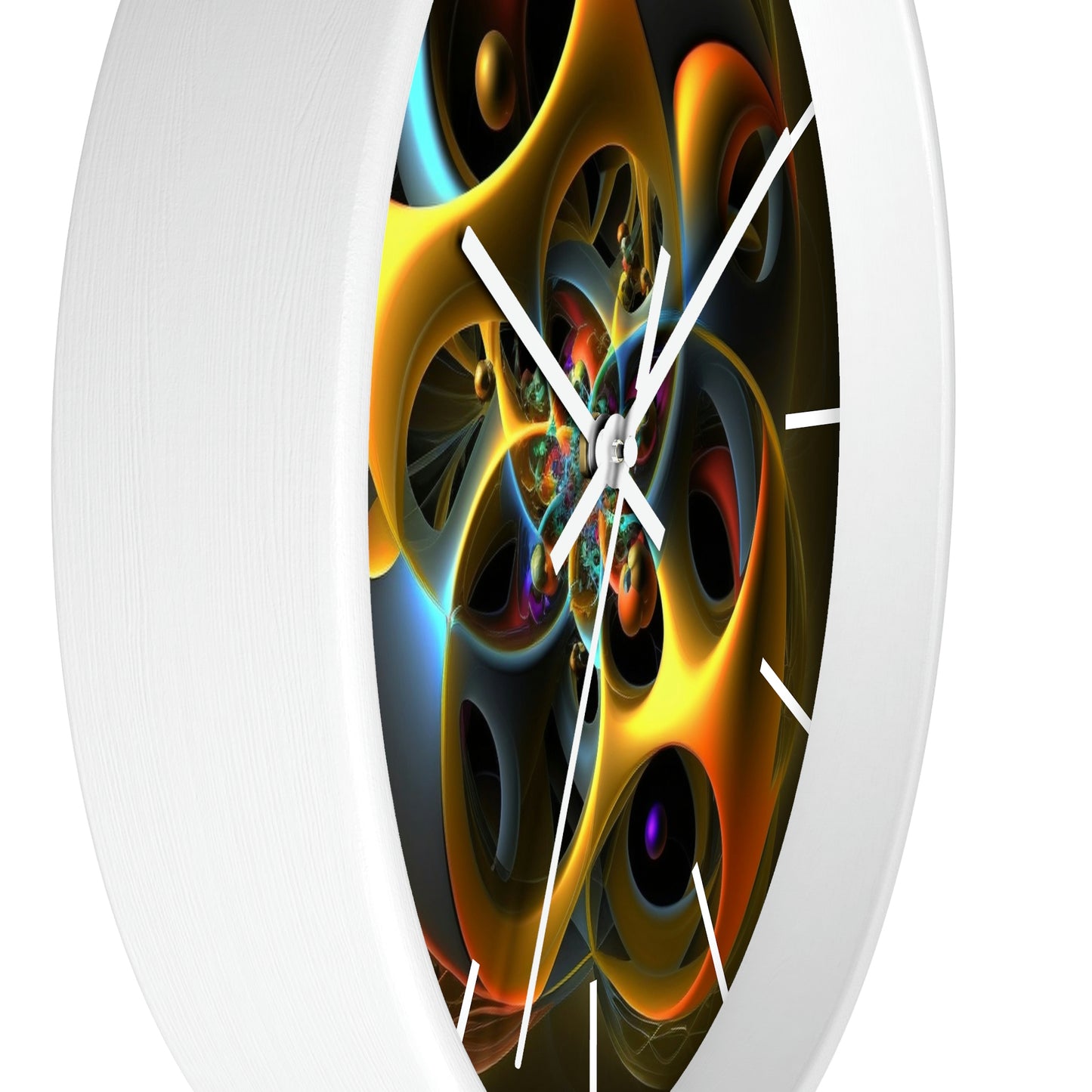 Geometric Wall Clock #5 w/ lines