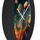 Other Worlds Wall Clock #4 w/ lines