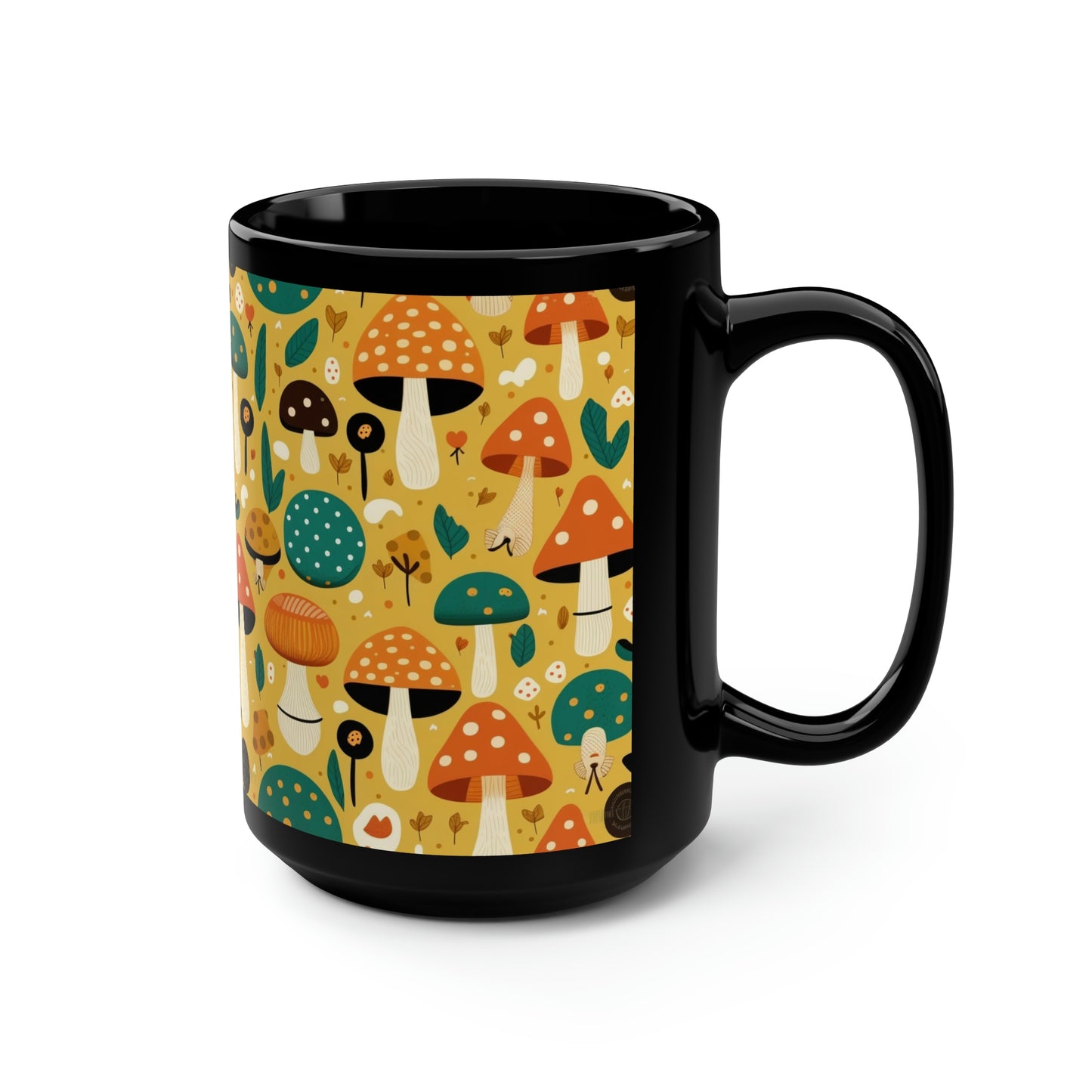 Mushroom Pattern Mug #3, 15oz