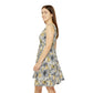 Floral Pattern Women's Skater Dress #11