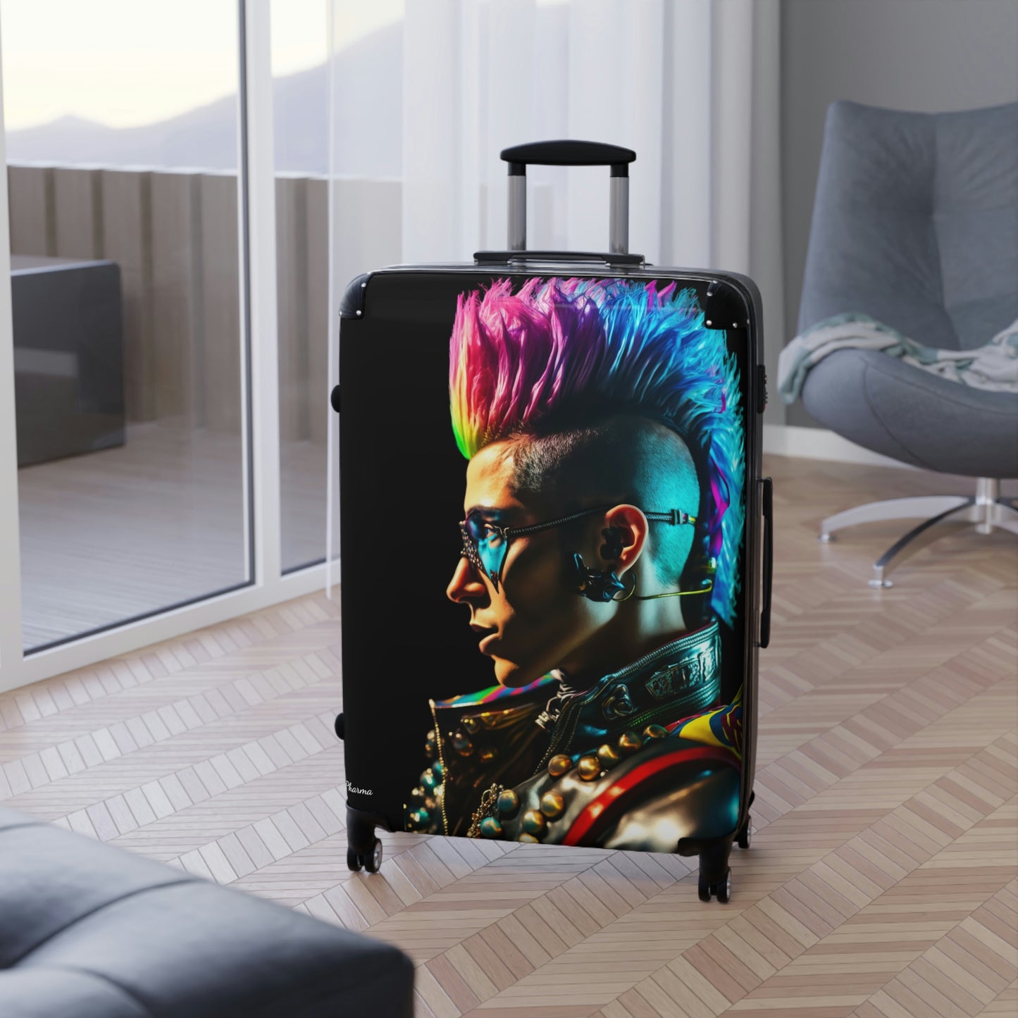 "Cyber Punk Rocker" Suitcases