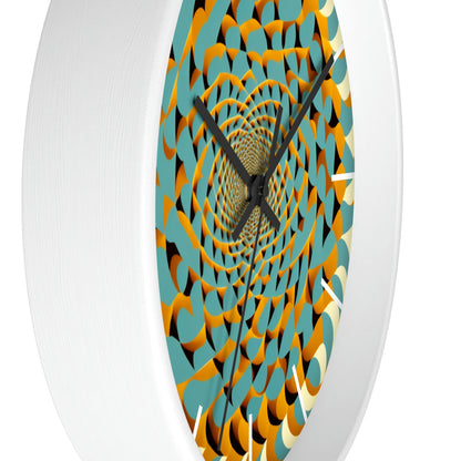 Optical Illusion Wall Clock w/ lines
