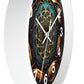 Geometric Congruence Masonic Wall Clock w/ numbers