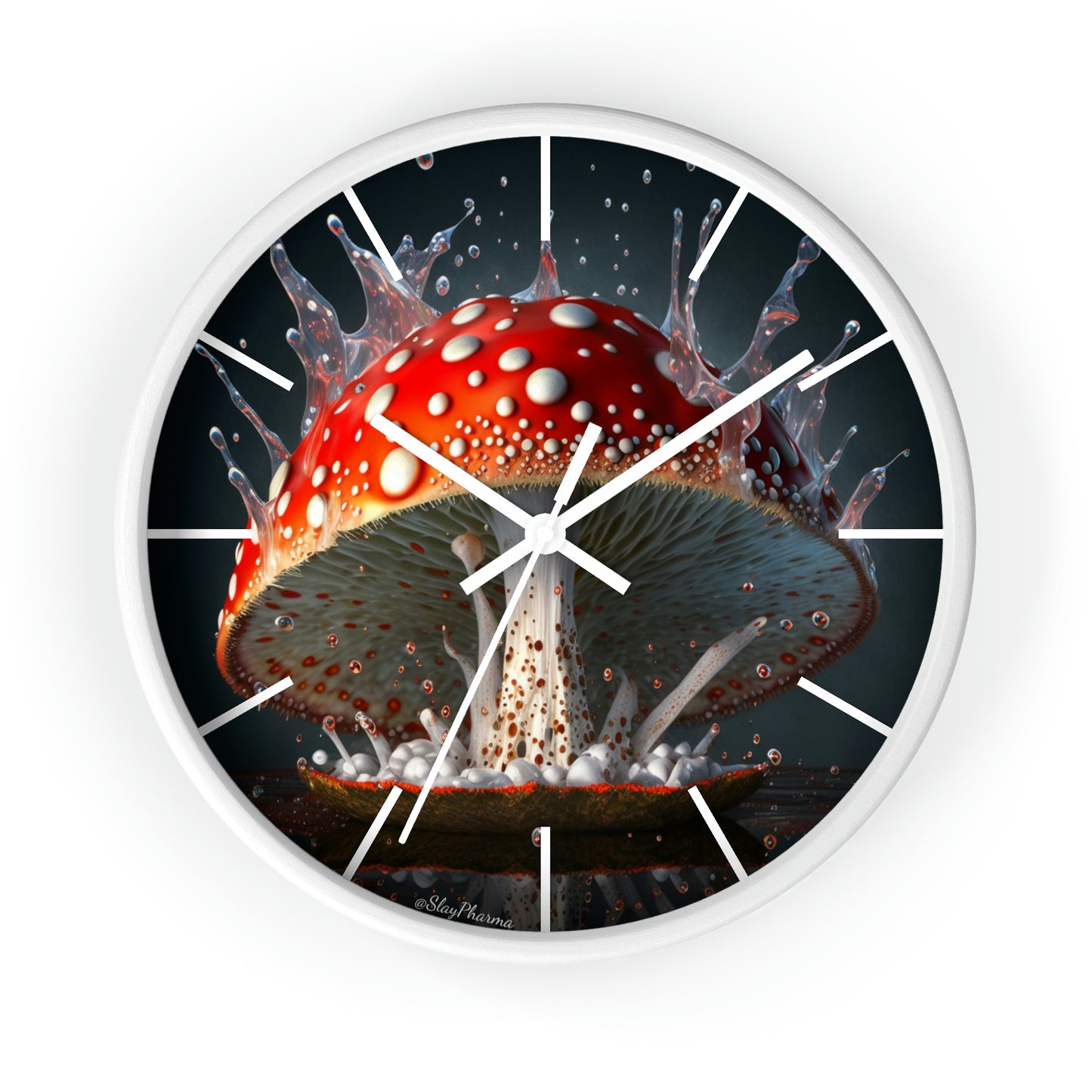 Amanita Dreams Wall Clock #3 w/ lines