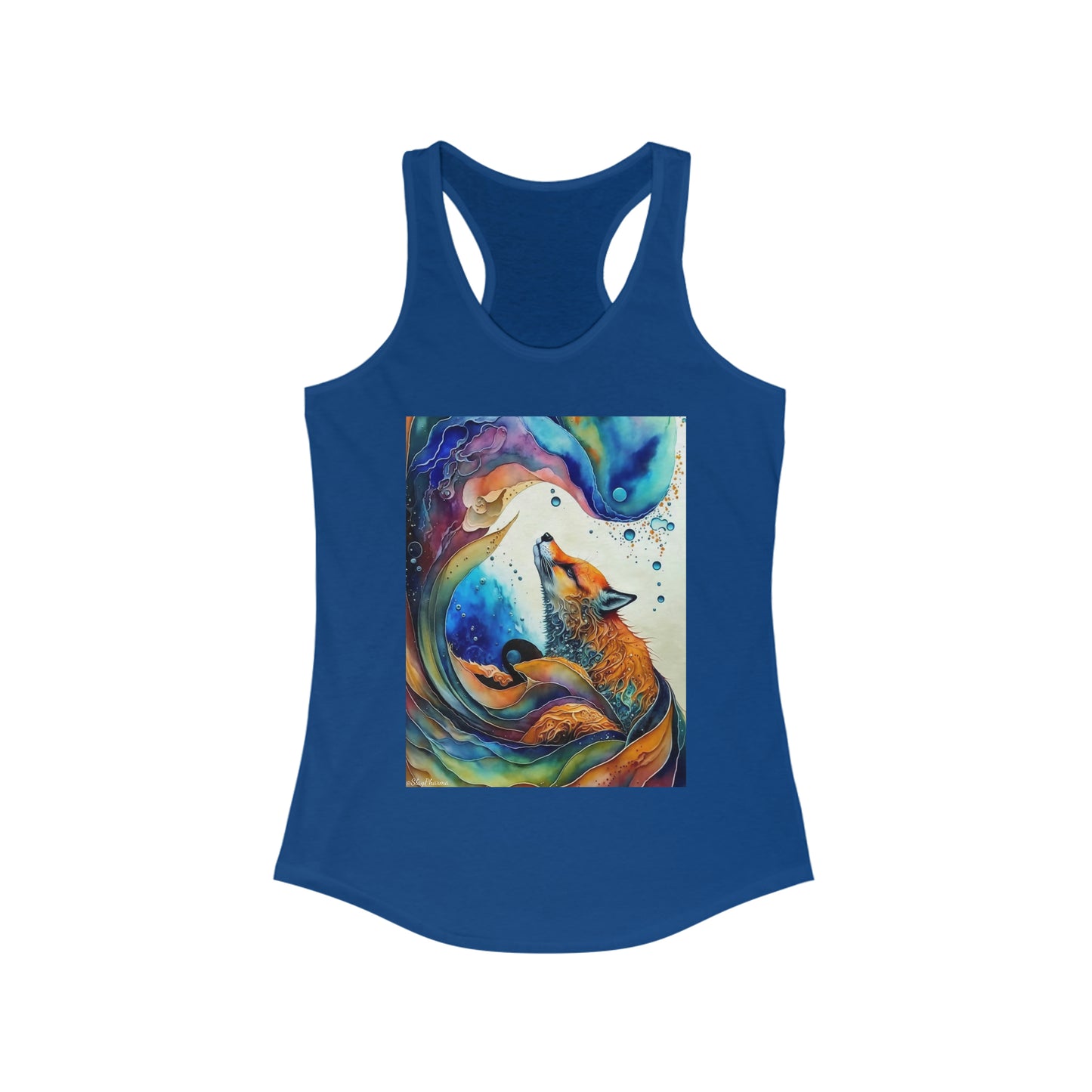 Watercolor Fox Women's Ideal Racerback Tank