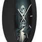 Moonrise Wall Clock #1 w/ lines