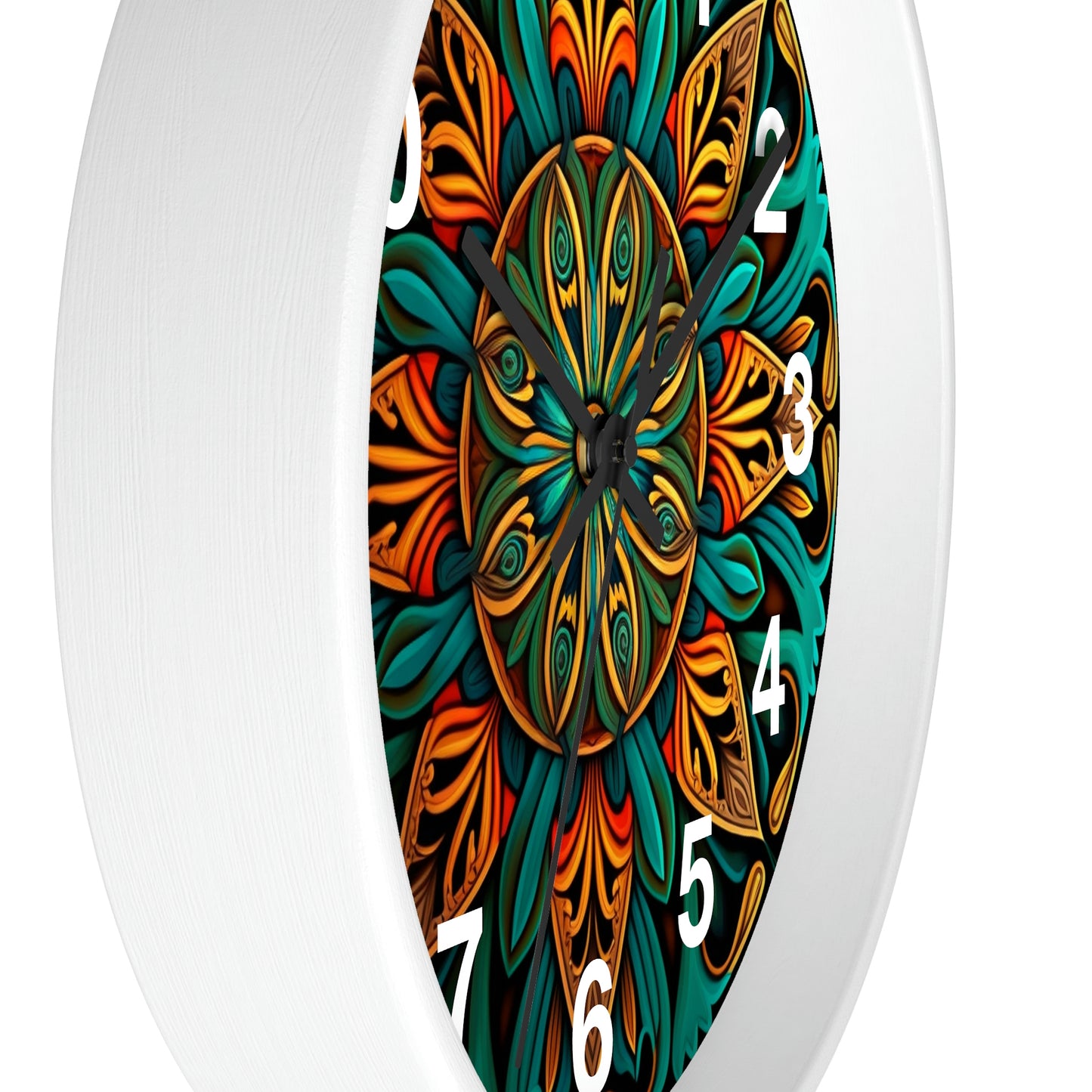 Mandala Wall Clock w/ numbers