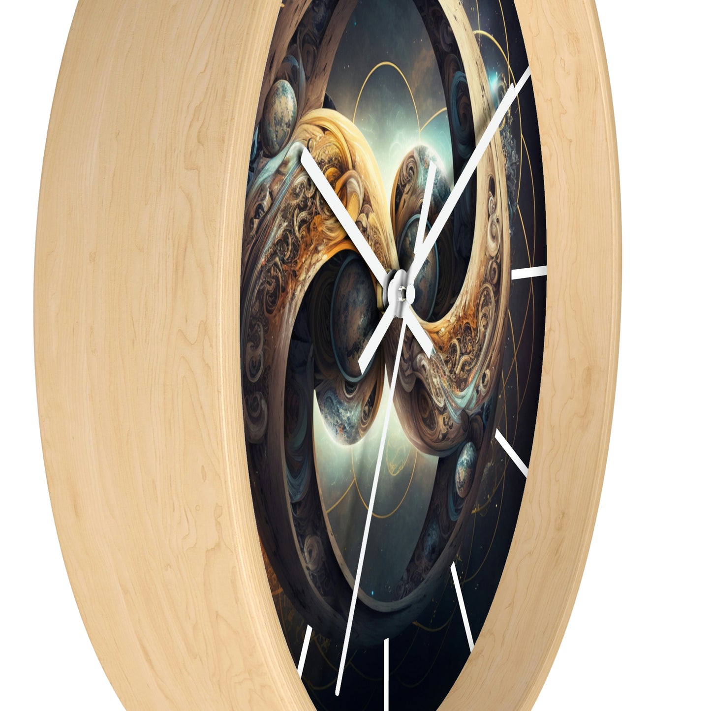 Geometric Wall Clock #8 w/ lines