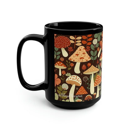 Mushroom Pattern Mug #2, 15oz